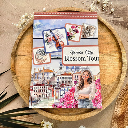 20 Sheets Water City Blossom Tour Sticker Book for Scrapbooking