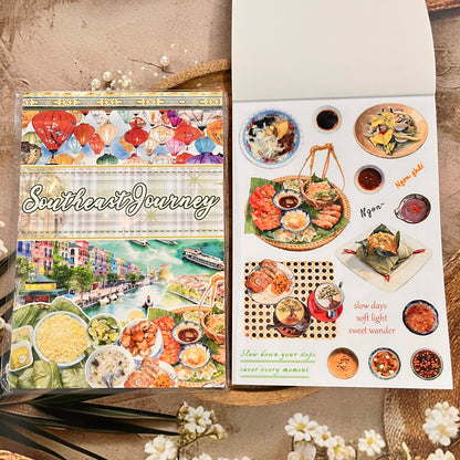 20 Sheets Southeast Journey landscape Sticker Book for Scrapbooking