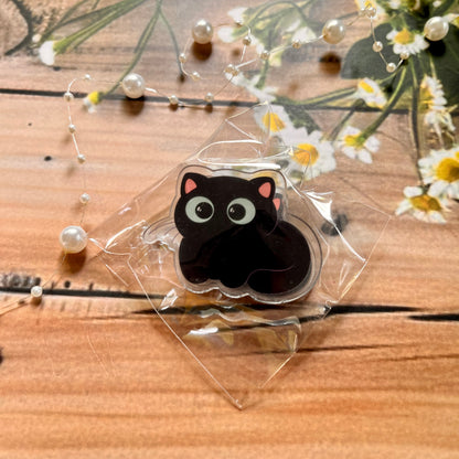 1Pc black cat cute cartoon acrylic PP clip