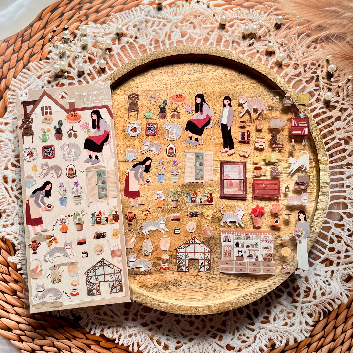 2 Sheets Endless Galaxy Creative Character Daily Life Scrapbooking Stickers