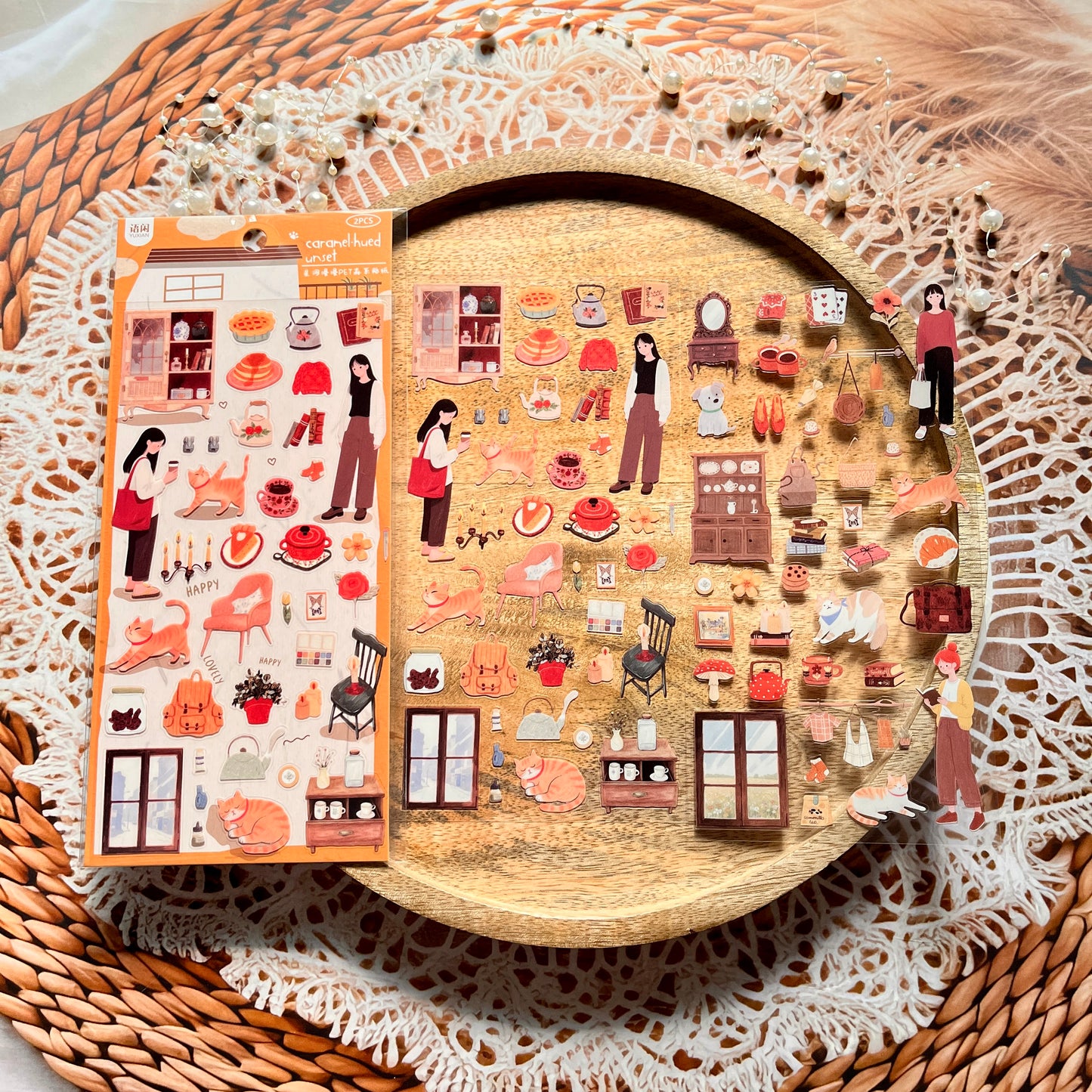 2 Sheets Endless Galaxy Creative Character Daily Life Scrapbooking Stickers