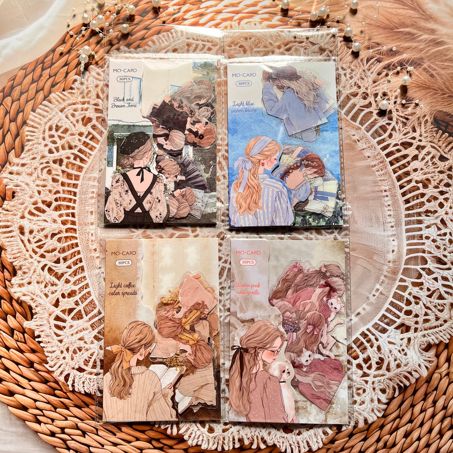 30 Pcs Turning Point Series Elegant Character Holiday Decorative Sticker