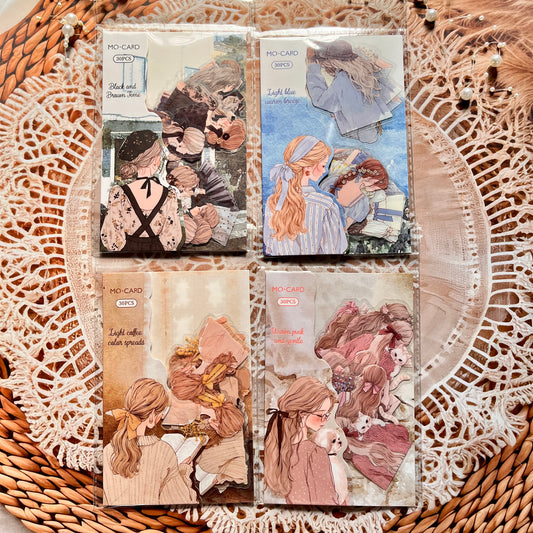 30 Pcs Turning Point Series Elegant Character Holiday Decorative Sticker