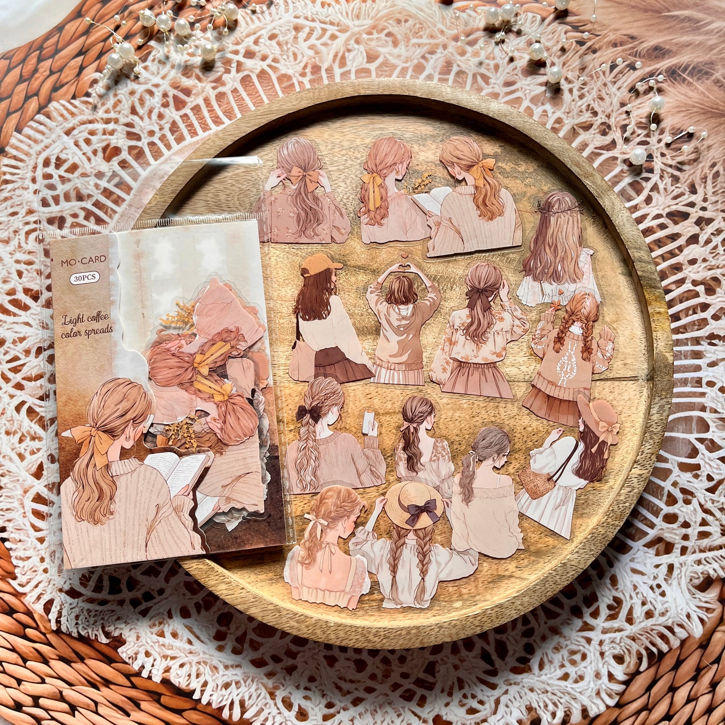 30 Pcs Turning Point Series Elegant Character Holiday Decorative Sticker