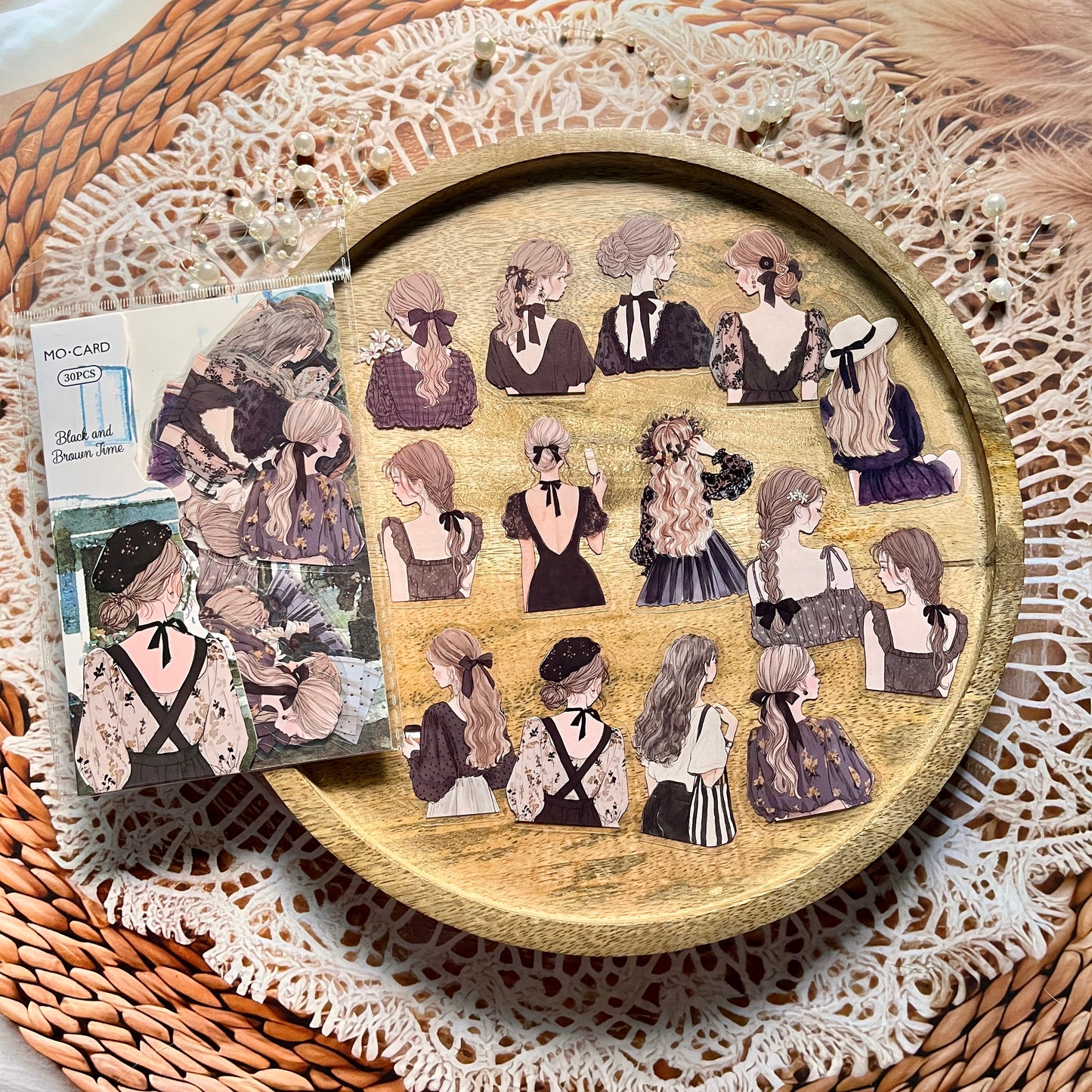 30 Pcs Turning Point Series Elegant Character Holiday Decorative Sticker