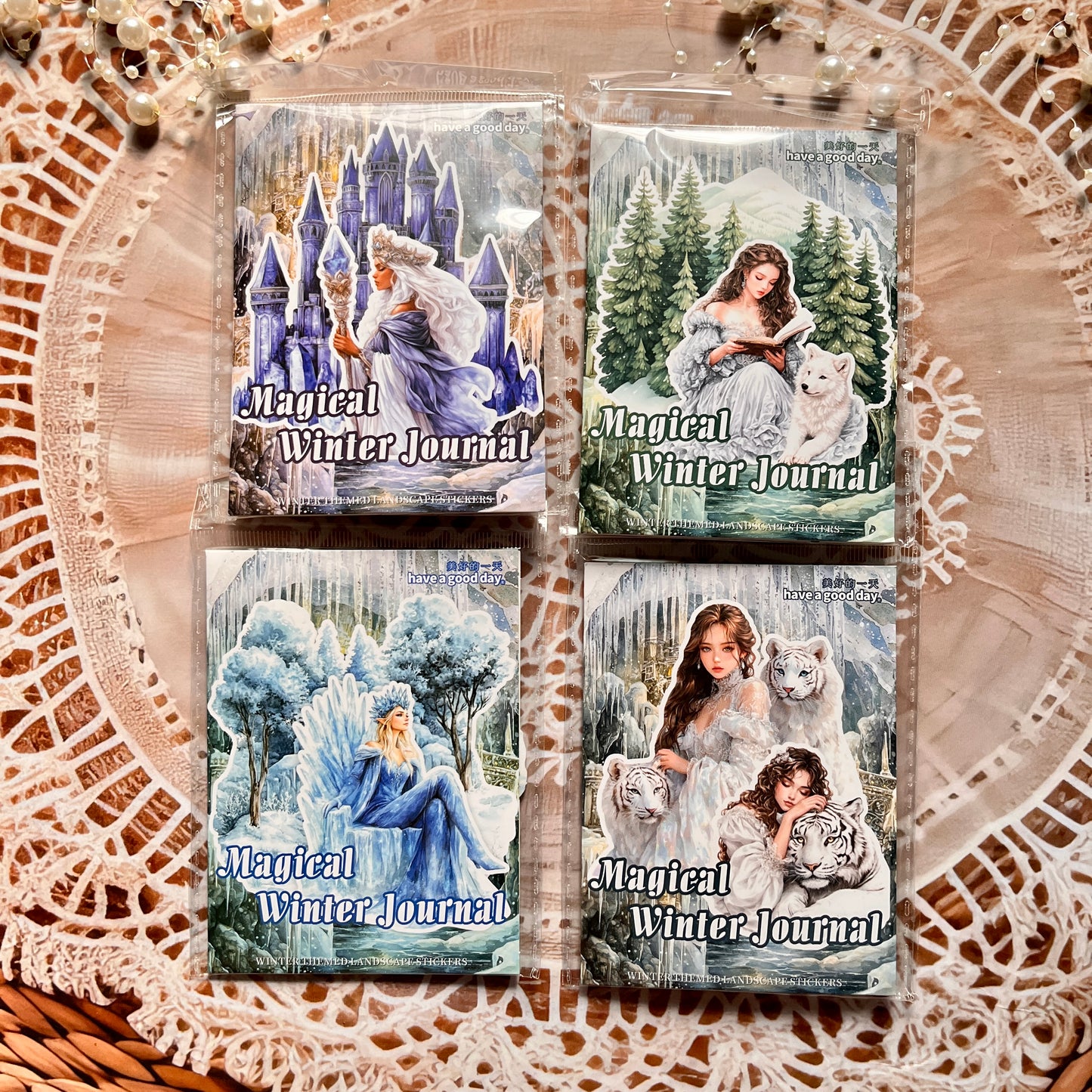 25 Pcs Enchanted Winter Series Winter themed Decorative Stickers