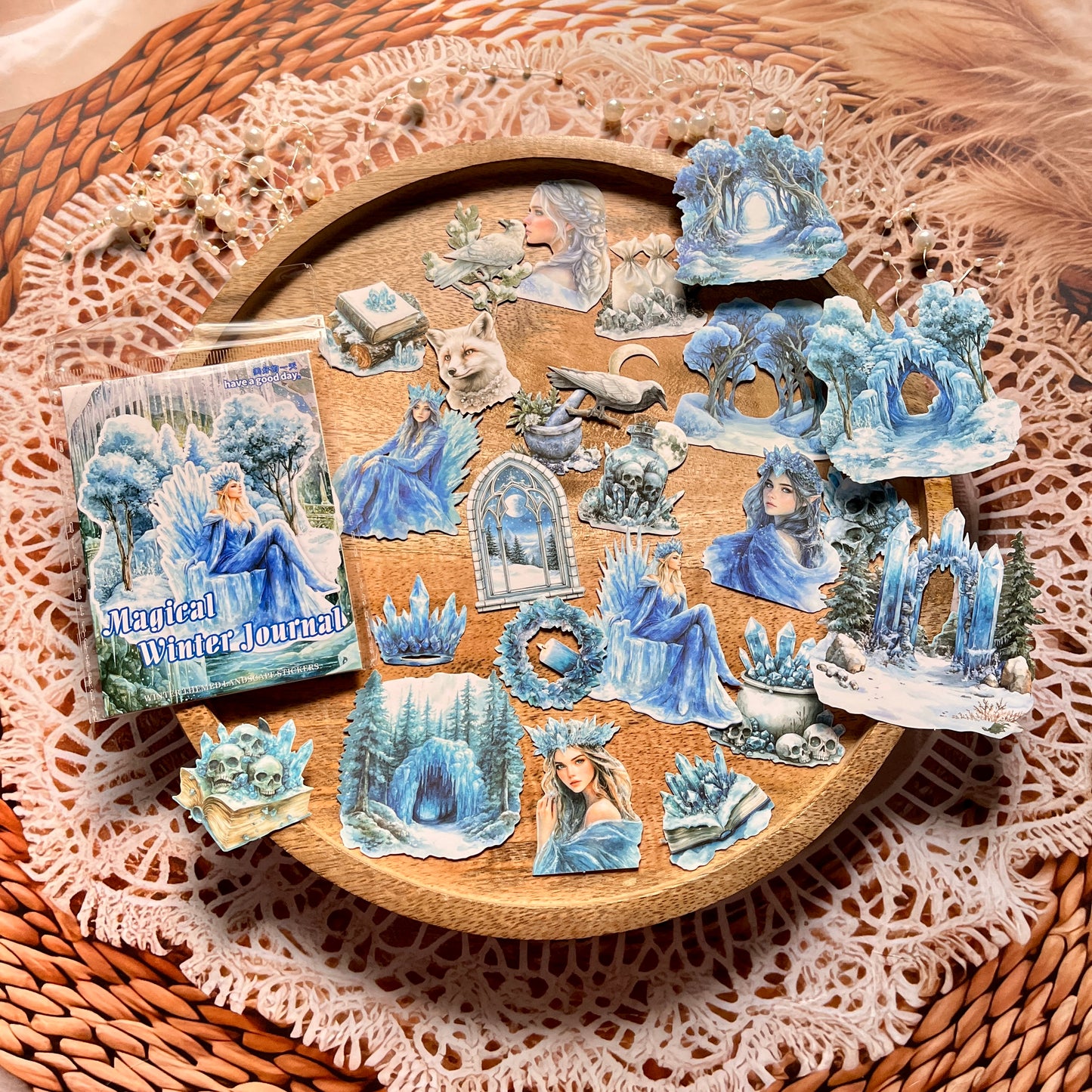 25 Pcs Enchanted Winter Series Winter themed Decorative Stickers