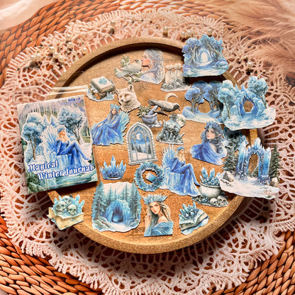 25 Pcs Enchanted Winter Series Winter themed Decorative Stickers