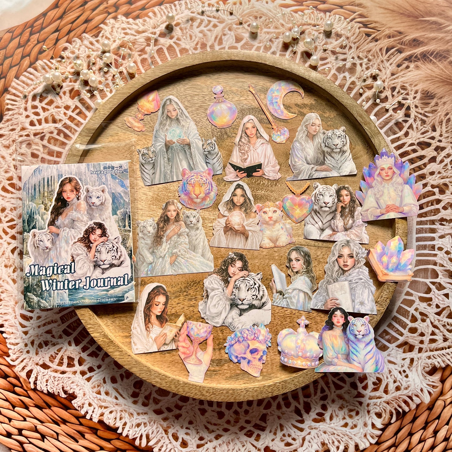 25 Pcs Enchanted Winter Series Winter themed Decorative Stickers