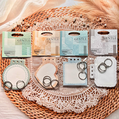 15 Sheets Gentle Touch in Your Hands Series Loose-Leaf Notebook with Custom Shapes