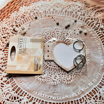 15 Sheets Gentle Touch in Your Hands Series Loose-Leaf Notebook with Custom Shapes