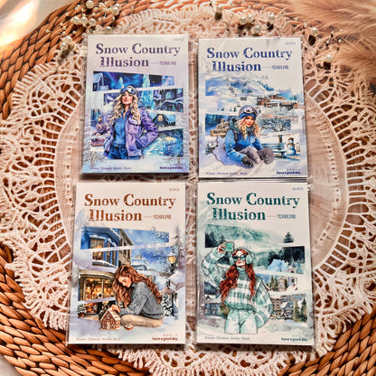 20 Sheets Snow Country Fantasy Series Winter Die-Cut Sticker Book