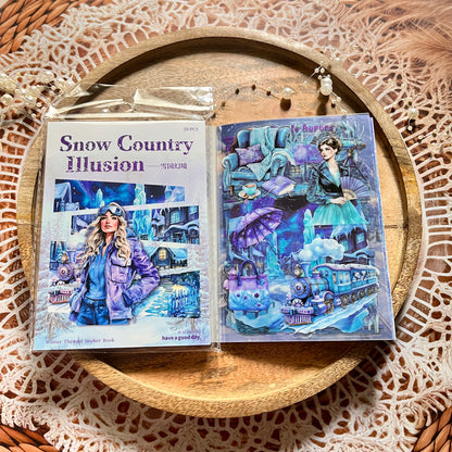 20 Sheets Snow Country Fantasy Series Winter Die-Cut Sticker Book