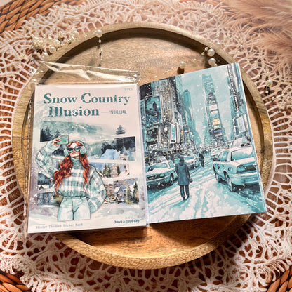 20 Sheets Snow Country Fantasy Series Winter Die-Cut Sticker Book