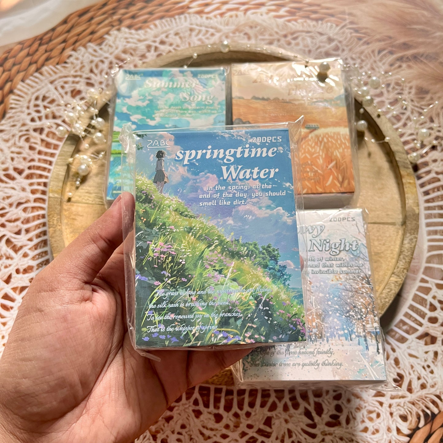 200 Sheets Four Seasons Note Paper Non-adhesive Material book