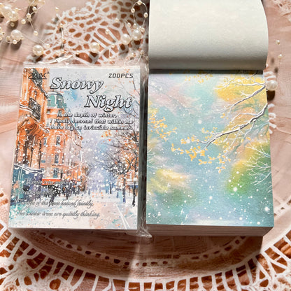 200 Sheets Four Seasons Note Paper Non-adhesive Material book