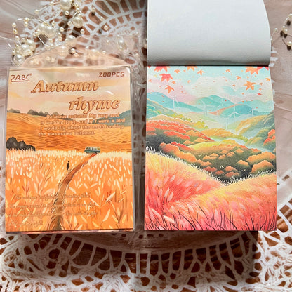 200 Sheets Four Seasons Note Paper Non-adhesive Material book