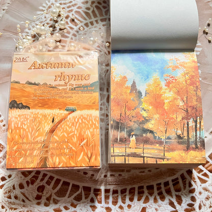 200 Sheets Four Seasons Note Paper Non-adhesive Material book