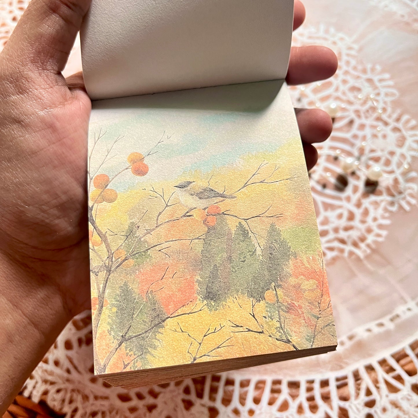 200 Sheets Four Seasons Note Paper Non-adhesive Material book