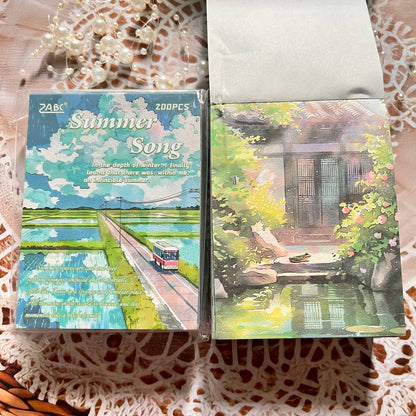 200 Sheets Four Seasons Note Paper Non-adhesive Material book