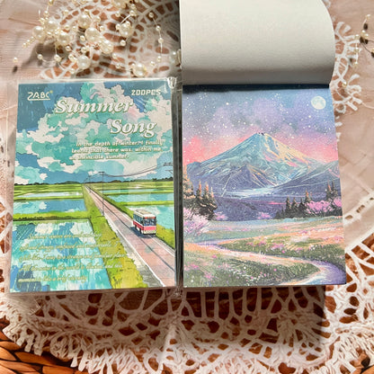 200 Sheets Four Seasons Note Paper Non-adhesive Material book