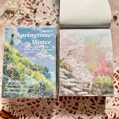 200 Sheets Four Seasons Note Paper Non-adhesive Material book