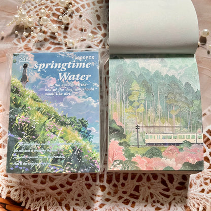 200 Sheets Four Seasons Note Paper Non-adhesive Material book