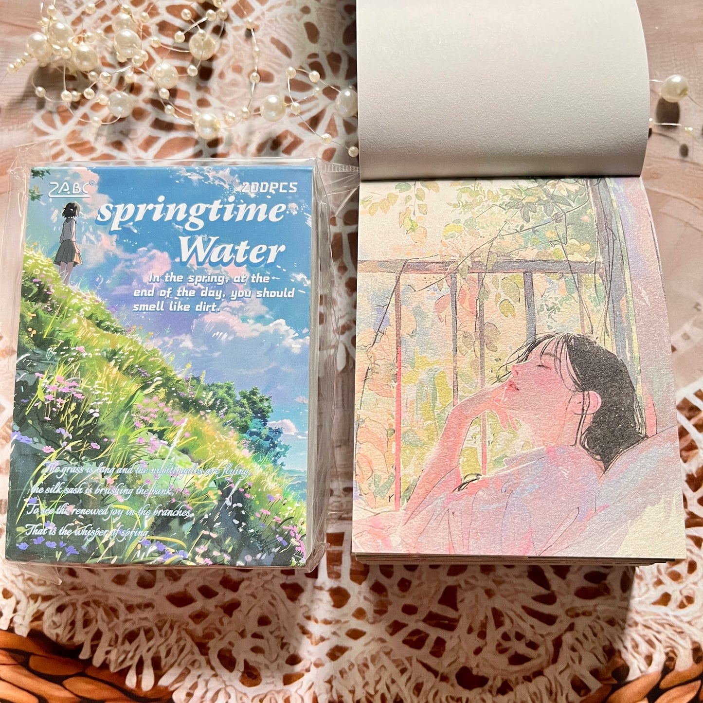 200 Sheets Four Seasons Note Paper Non-adhesive Material book