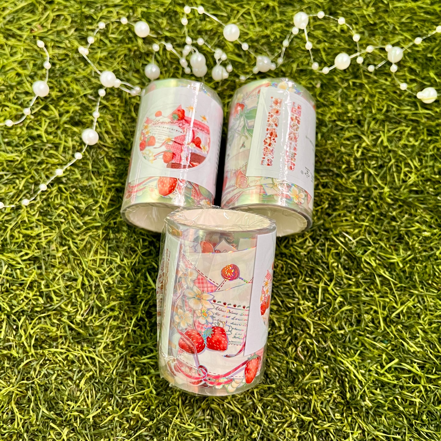 2M/Roll Flower Decoration Creative Cute Strawberry Pet Tape