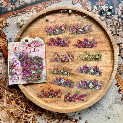 20 Pcs Poems in Bloom Floral Thoughts Journaling Stickers
