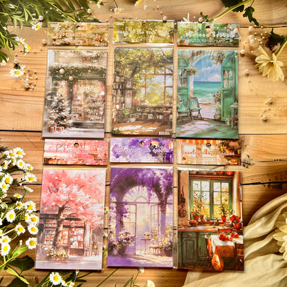 30 Pcs Morning Impressions Vintage Scenery Non Adhesive Material Paper