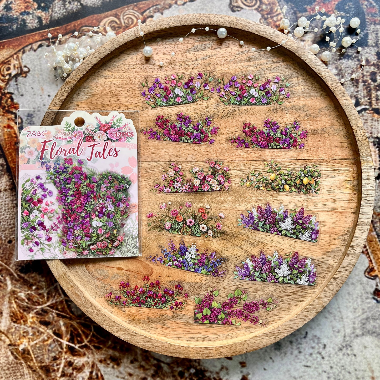 20 Pcs Poems in Bloom Floral Thoughts Journaling Stickers