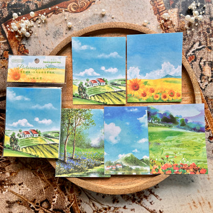 10 Sheets Picturesque Views Series Landscaping Washi Stickers