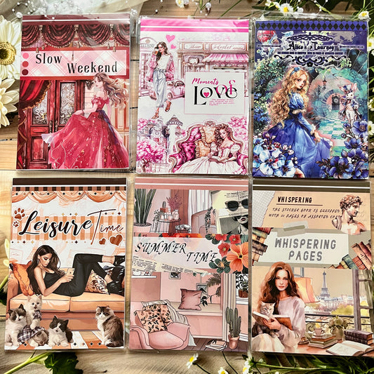 20 Sheets European and American Character Alice Art Sticker Book