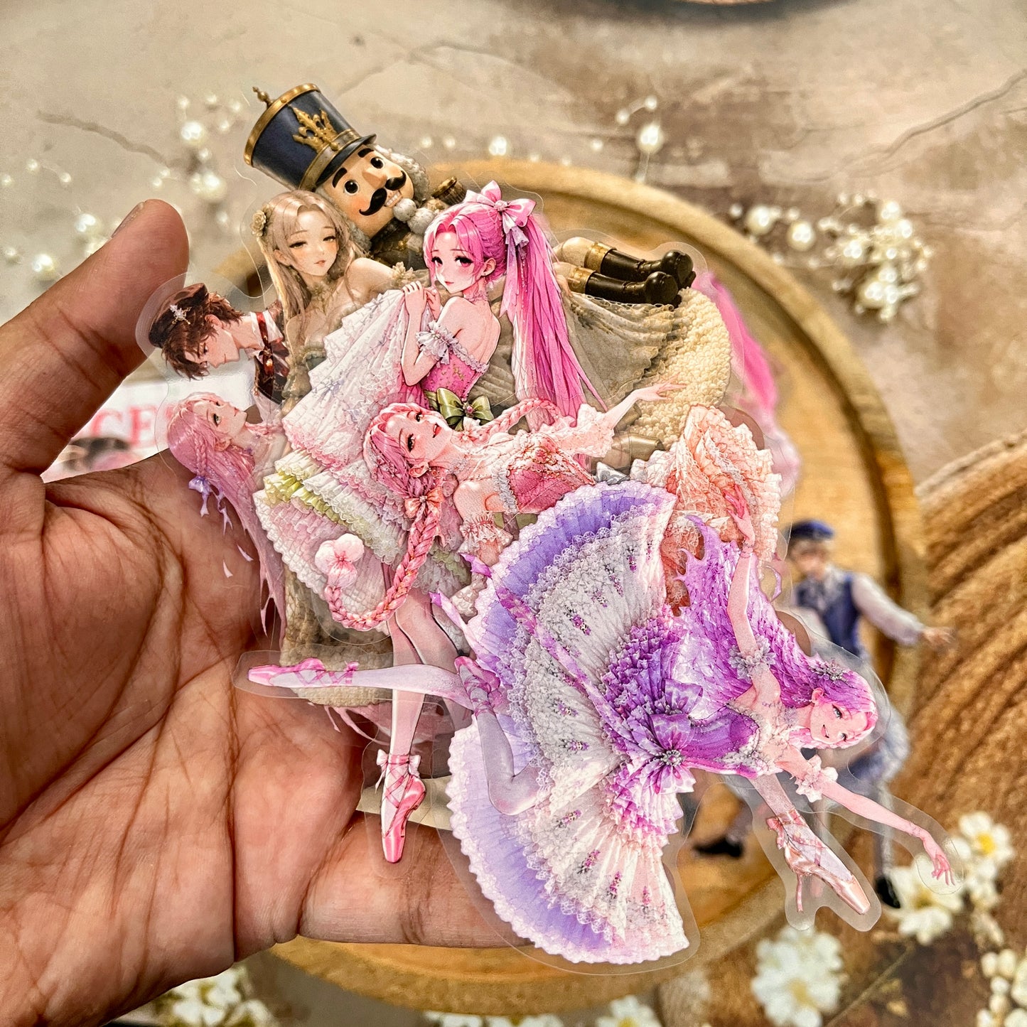 12 Pcs Princess and Fairy Tale Series Character-themed Character Stickers
