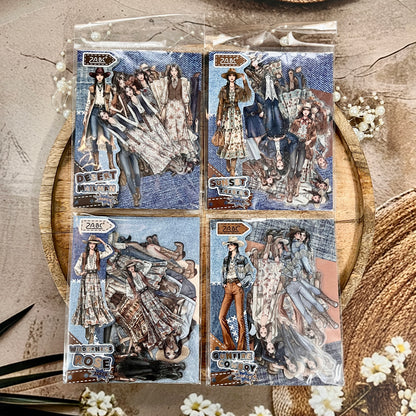 30 Pcs Wild Star Series Girl Character Stickers