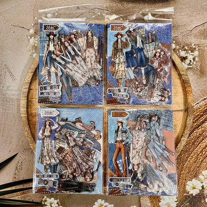 30 Pcs Wild Star Series Girl Character Stickers