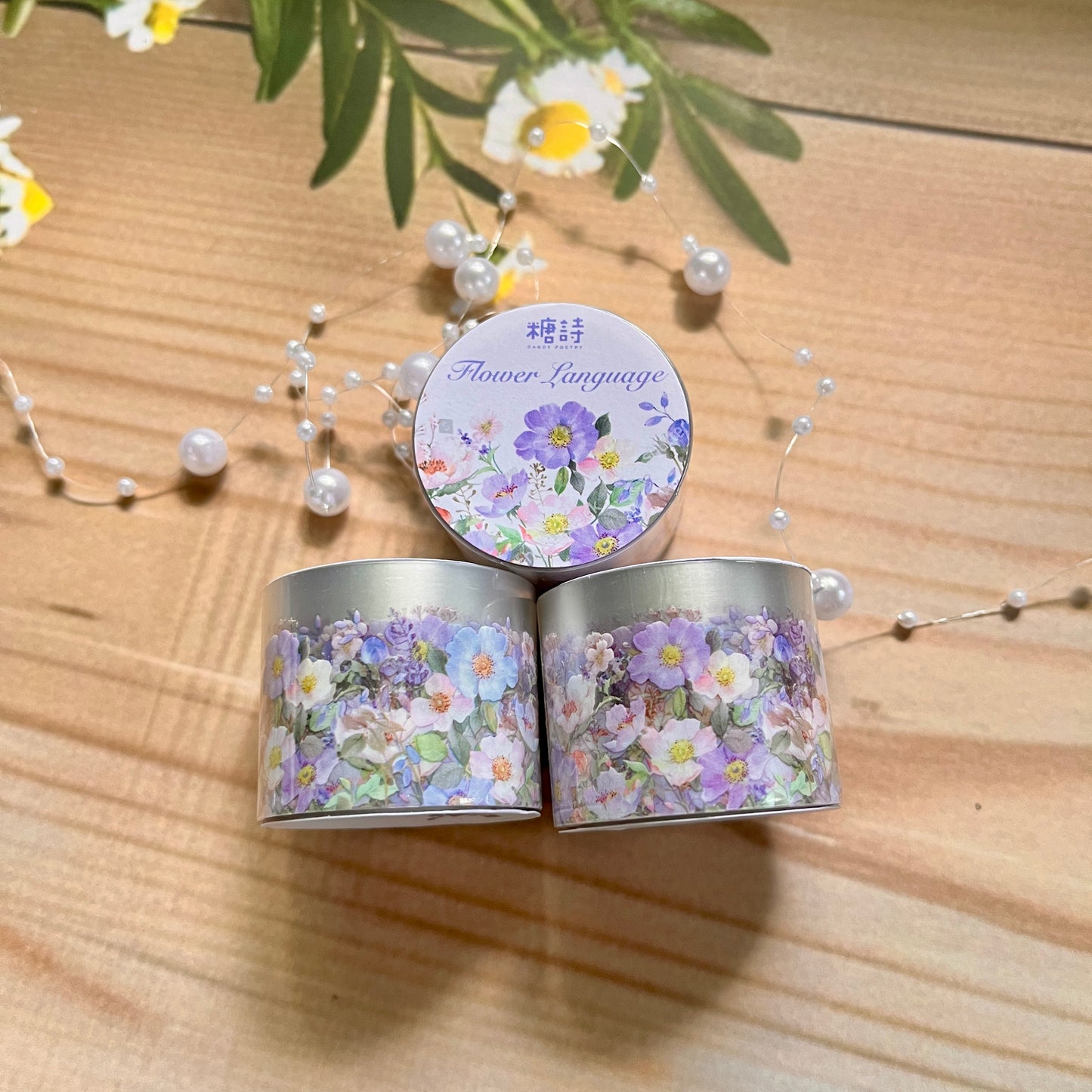 30mm* 2M Roll Flower Story series INS Flower Handbook Pet Tape