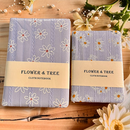 A6/B6 Flower and Tree Daisy Cloth Ultra Thick Notebook for Journaling