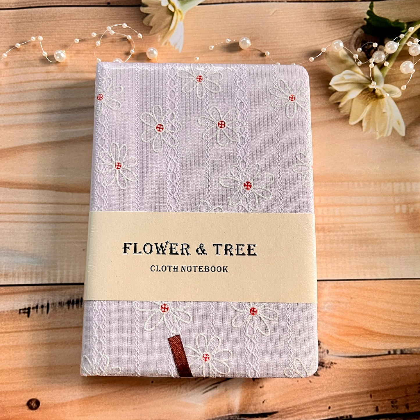 A6/B6 Flower and Tree Daisy Cloth Ultra Thick Notebook for Journaling