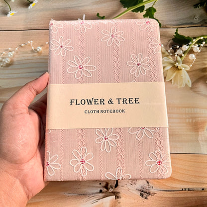 A6/B6 Flower and Tree Daisy Cloth Ultra Thick Notebook for Journaling