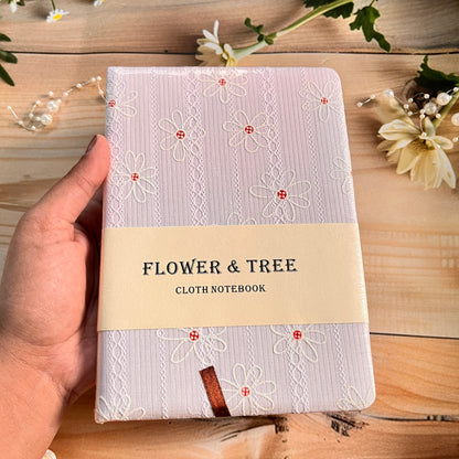 A6/B6 Flower and Tree Daisy Cloth Ultra Thick Notebook for Journaling