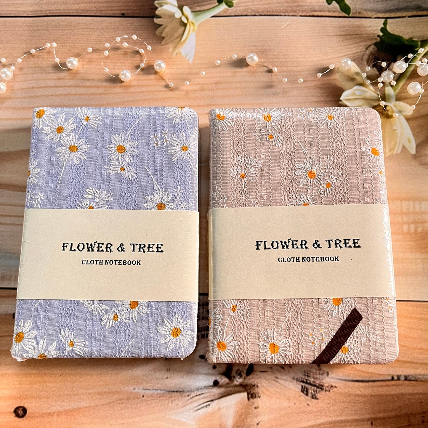 A6/B6 Flower and Tree Daisy Cloth Ultra Thick Notebook for Journaling