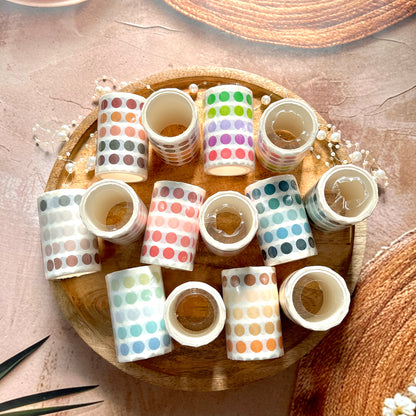 1 Pc 3M Dot Series Round Gradient Paper Tape For Journaling