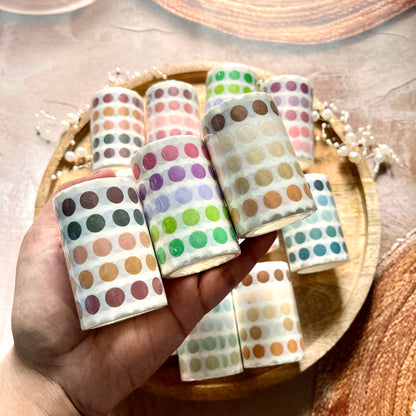 1 Pc 3M Dot Series Round Gradient Paper Tape For Journaling