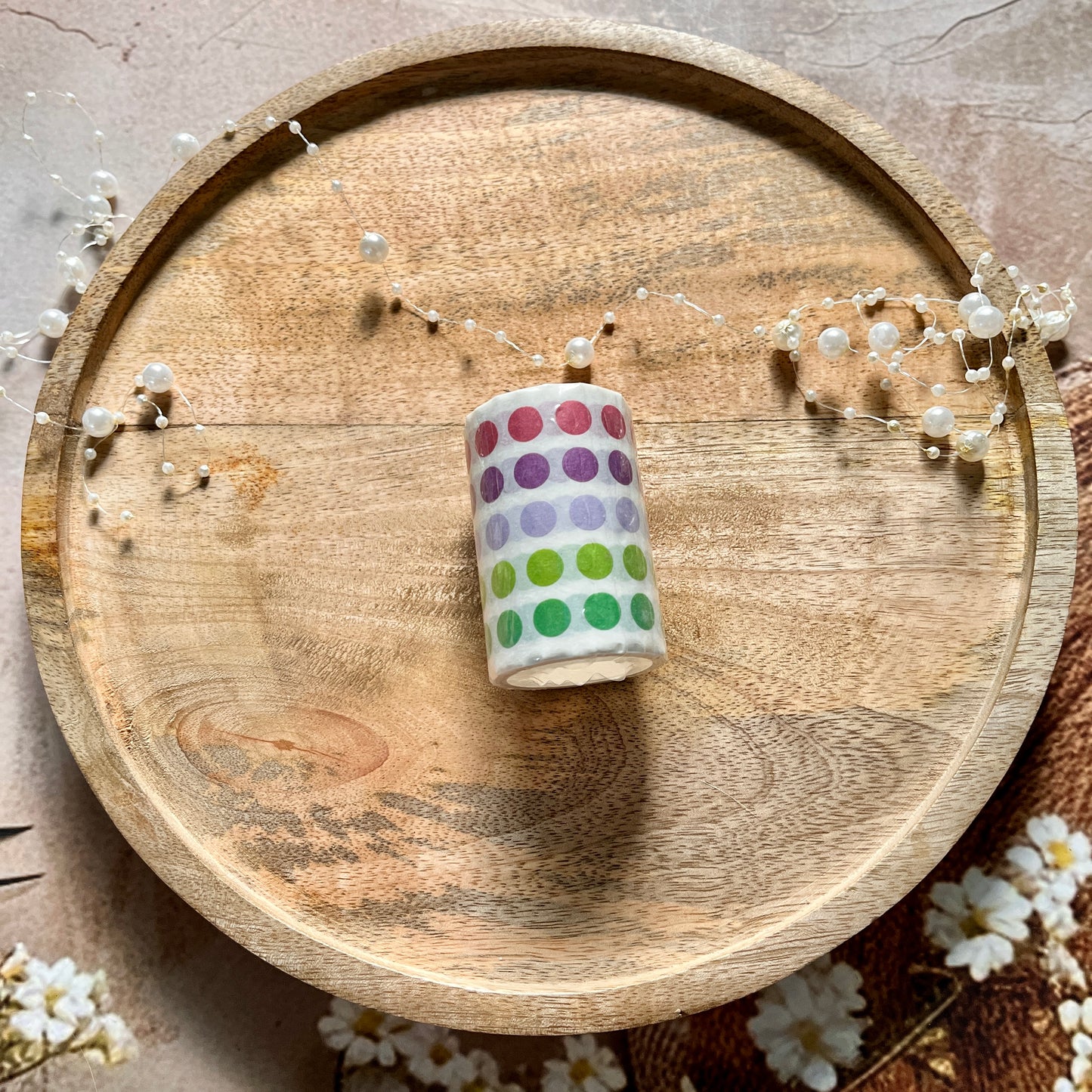 1 Pc 3M Dot Series Round Gradient Paper Tape For Journaling