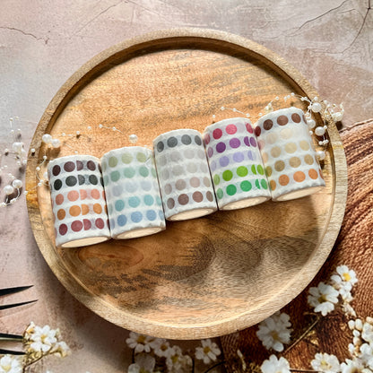 1 Pc 3M Dot Series Round Gradient Paper Tape For Journaling