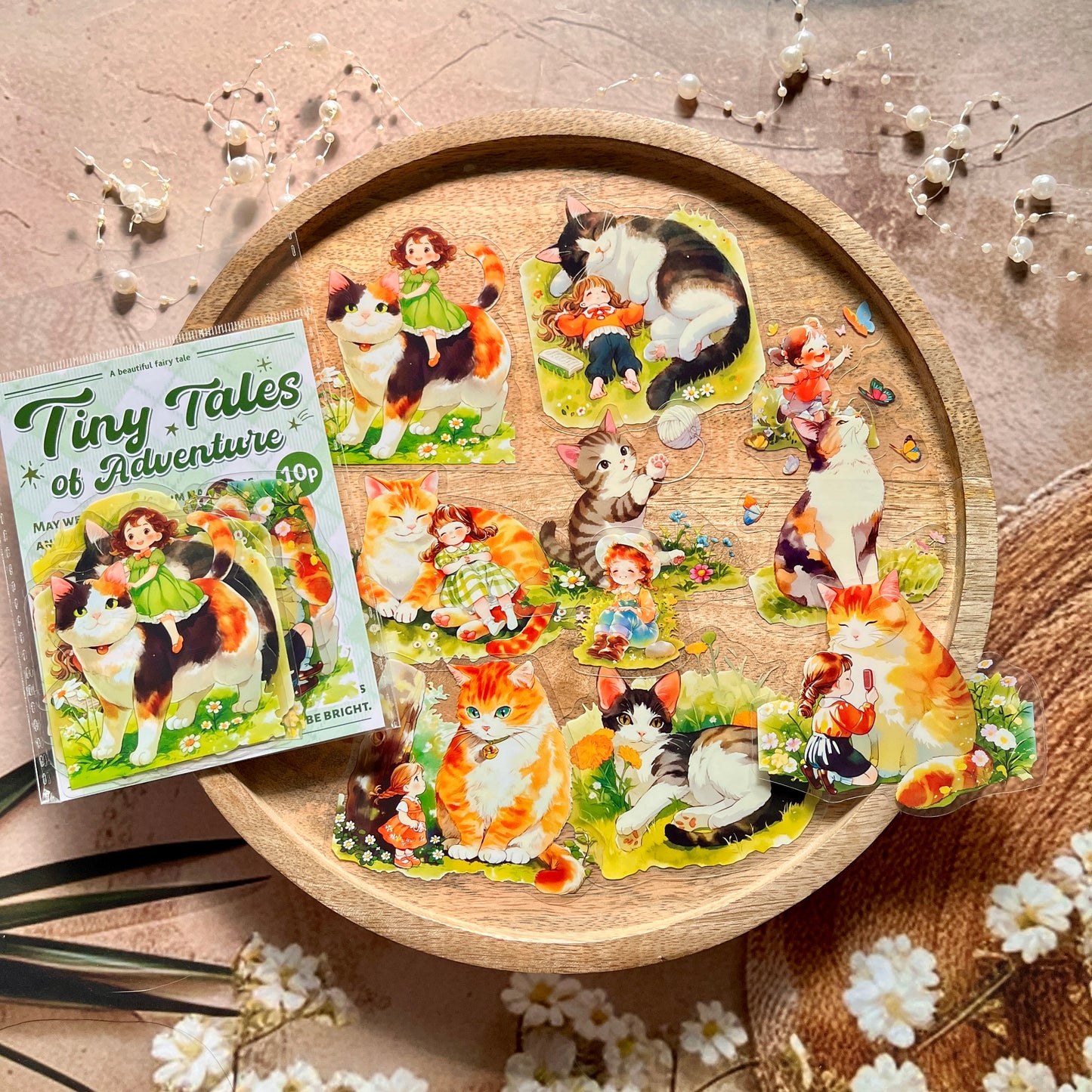 10 Pcs Mini Adventure Series Cute Cartoon Character Journal Sticker Pack