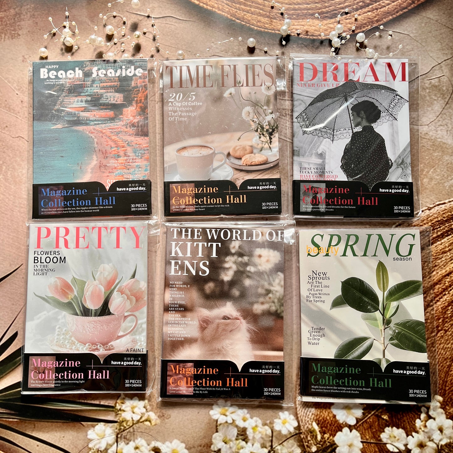 30 Sheets Loose Leaf Magazine Collection Series Retro Scrapbooking Paper