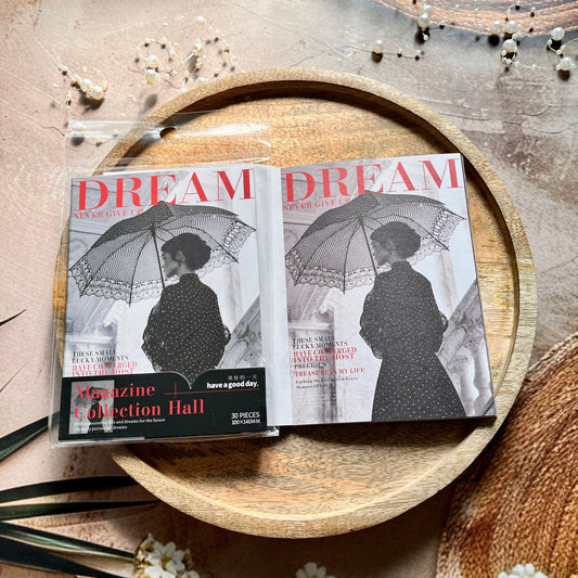 30 Sheets Loose Leaf Magazine Collection Series Retro Scrapbooking Paper